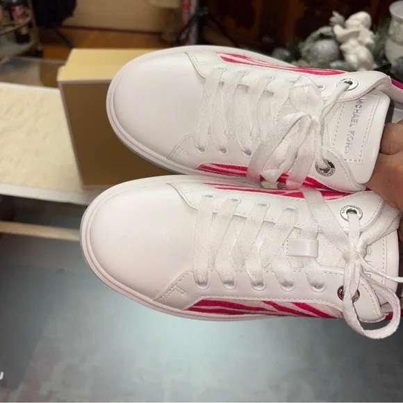 Michael Kors Fuchsia and White Women's Sneakers - Picture 11 of 12